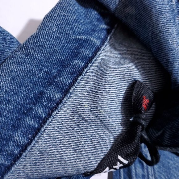 3x1 Hollow Denim Jean Jacket Blue Women's Size Medium Dita Grommets Slouchy - Picture 10 of 13